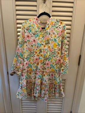 Debbie Katz Palm Beach Blanch Tiered Tunic Dress